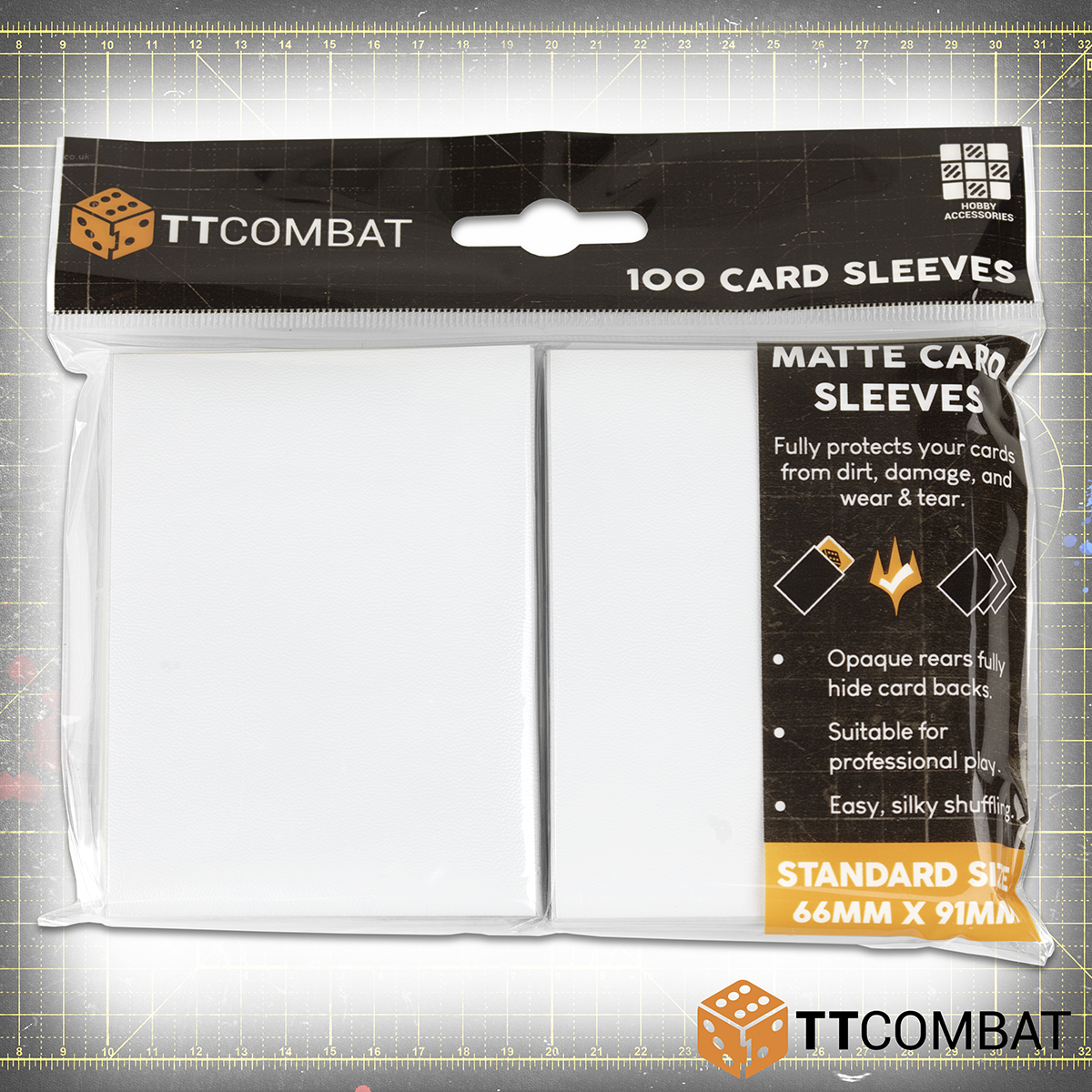 TTCombat 100 Standard Gaming Sleeves (White)